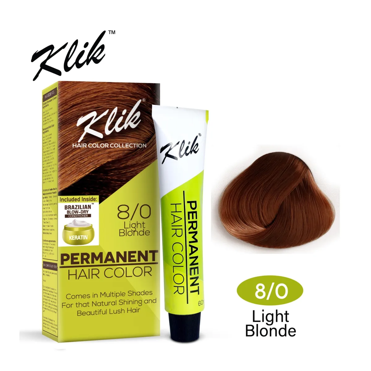 KLIK Hair Color 100ml - 8.00 Light Blonde