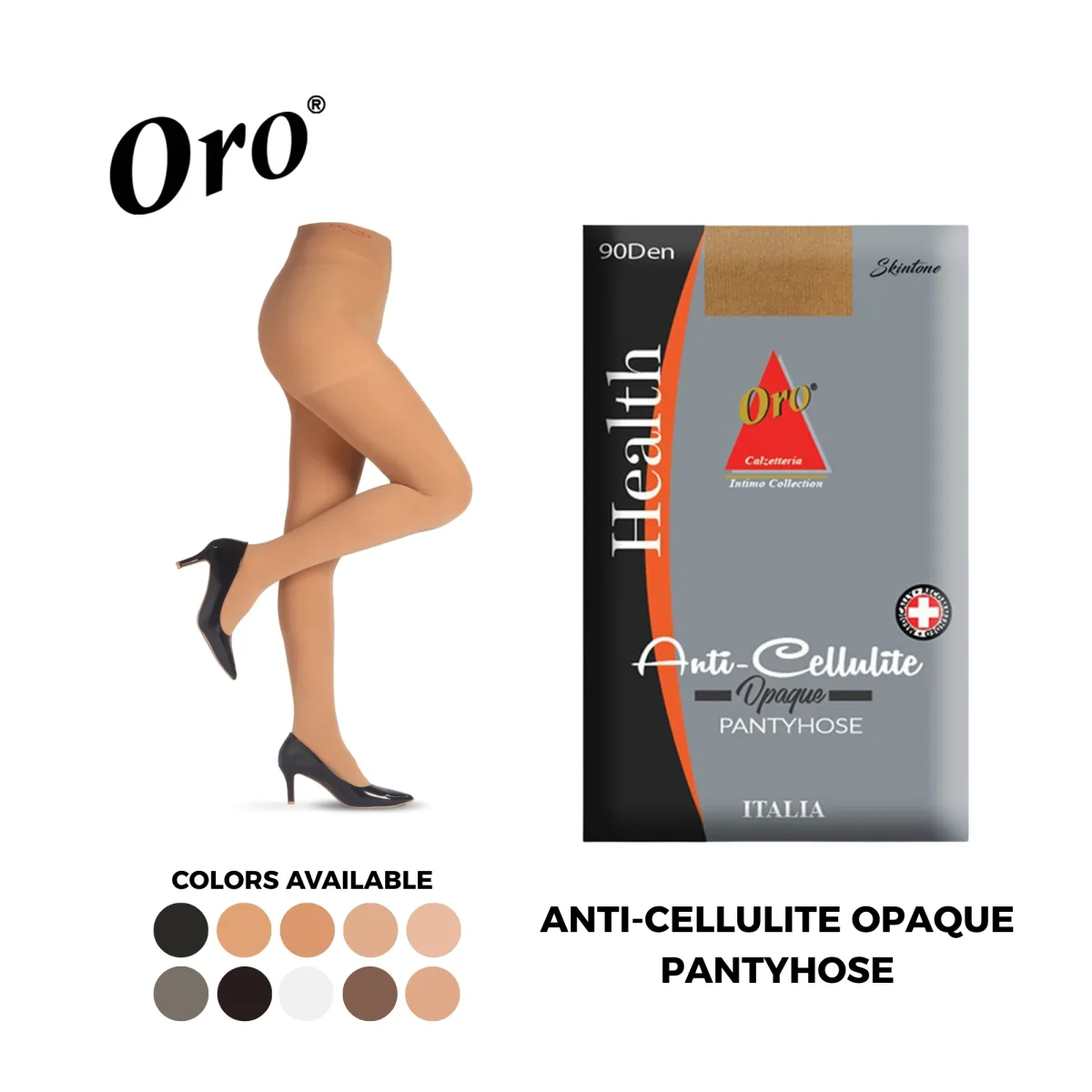 Health Anti-Cellulite Opaque Pantyhose - 90 Denier (SENSITIVE & DELICATE)