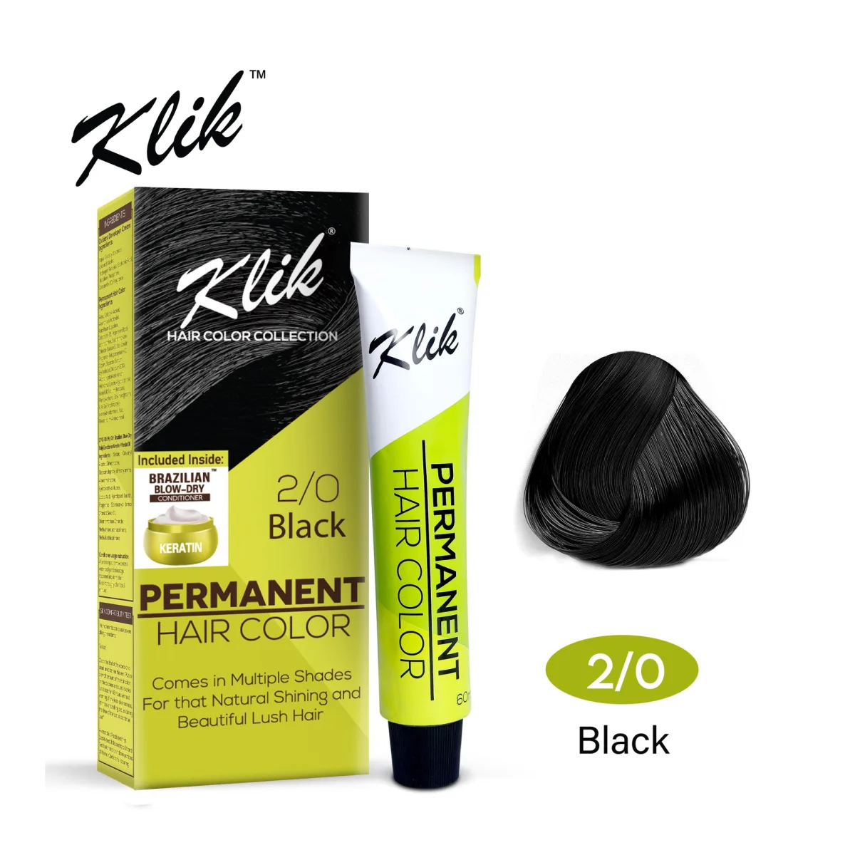 KLIK Hair Color 100ml - 2.00 Black