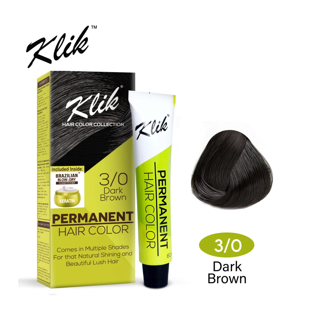 KLIK Hair Color 100ml - 3.00 Dark Brown