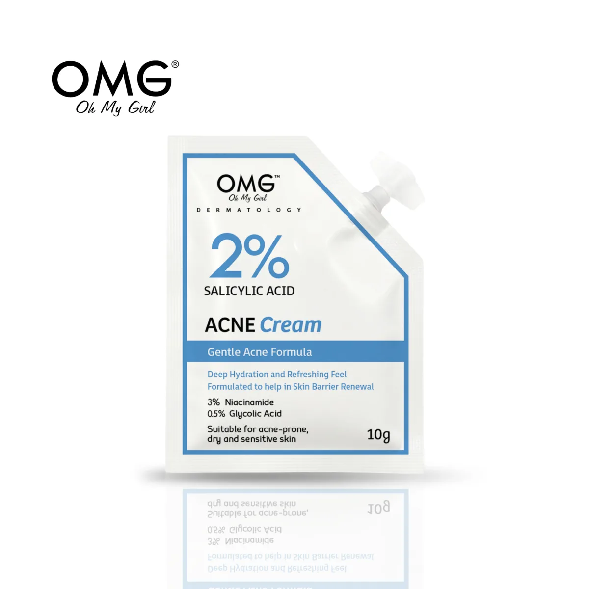 OMG DERMATOLOGY 2% SALICYLIC ACID ACNE CREAM 10g