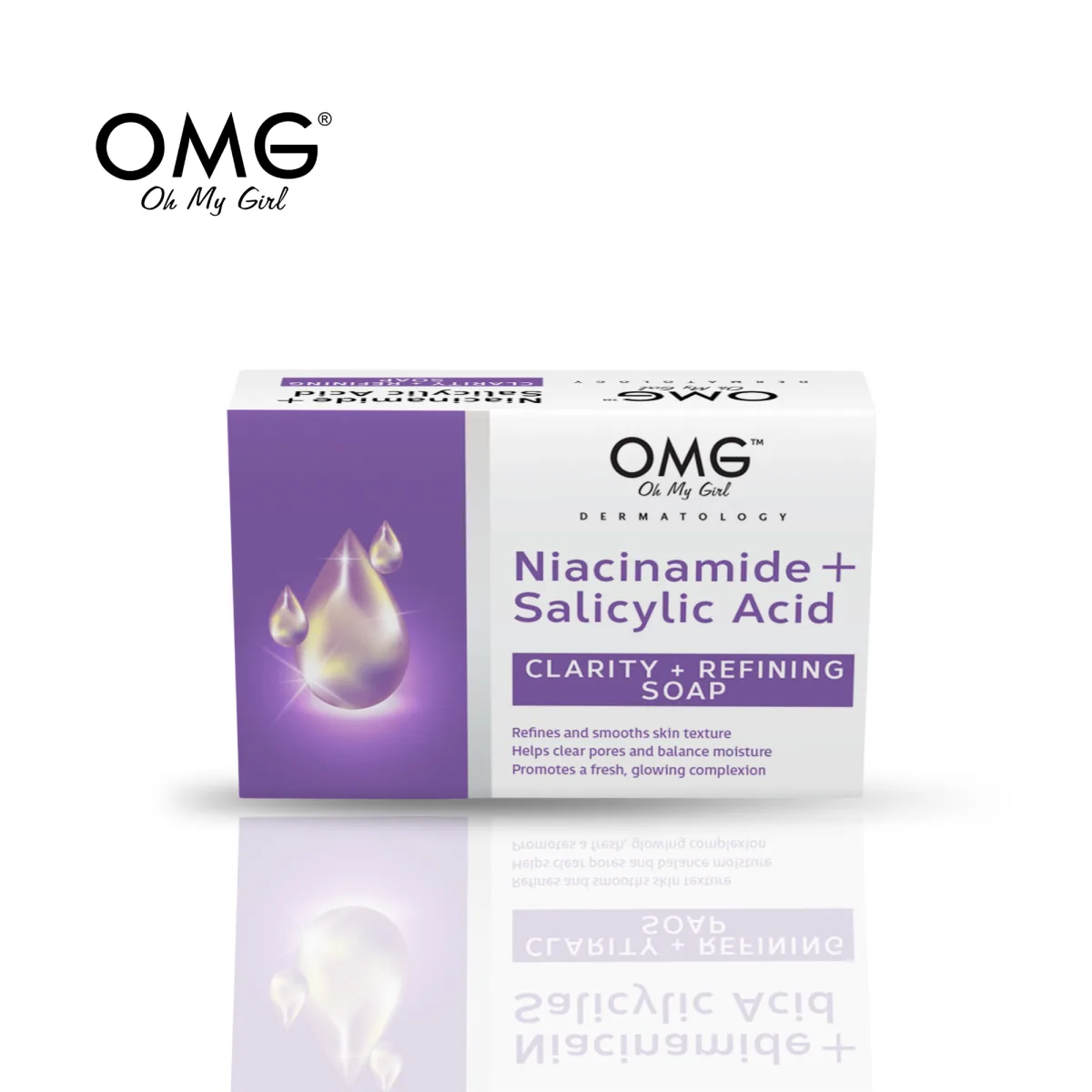 OMG DERMATOLOGY NIACINAMIDE + SALICYLIC ACID SOAP 90g