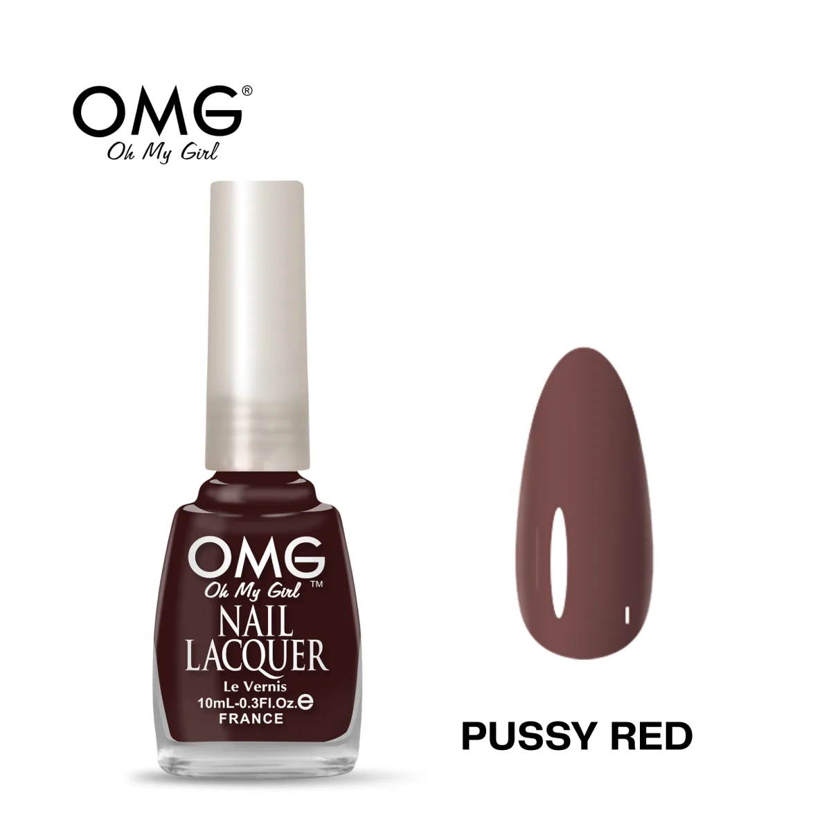 OMG NAIL POLISH REGULAR 10ML - PUSSY RED