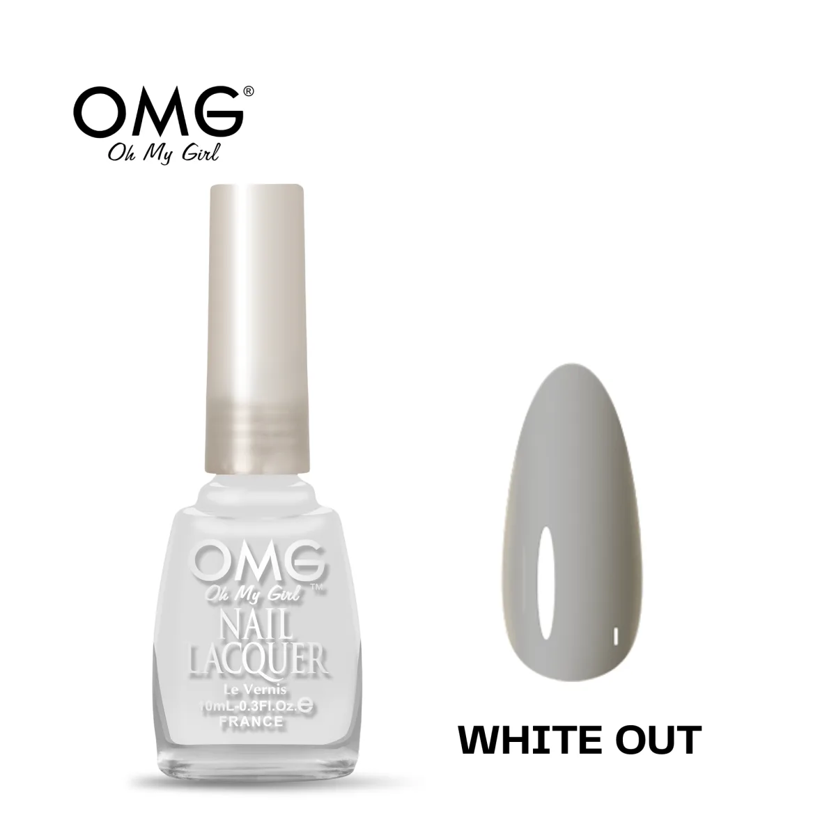 OMG NAIL POLISH REGULAR 10ML - WHITE OUT
